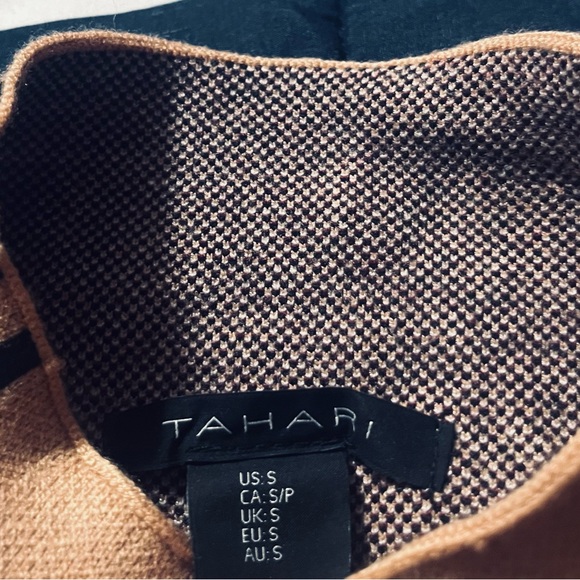 Tahari Tan and Black Knit Sweater - Picture 2 of 2